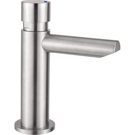 Grifo para lavabo de acero inoxidable con parada 15 segundos temporizada Idral Inox 08410  Normal - 15 Sec