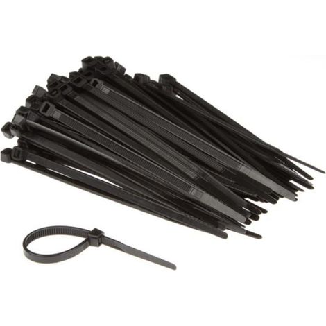 Nylon-Kabelbinder-Set - 4,6 x 120 mm - schwarz (100 Stück)