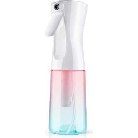 Haarsprühflasche, 200 ml, nachfüllbares Gesichtssprühgerät für Friseure, wiederverwendbare leere Sprühflasche, für Salon, Gartenarbeit und Hautpflege, Pink + Grün