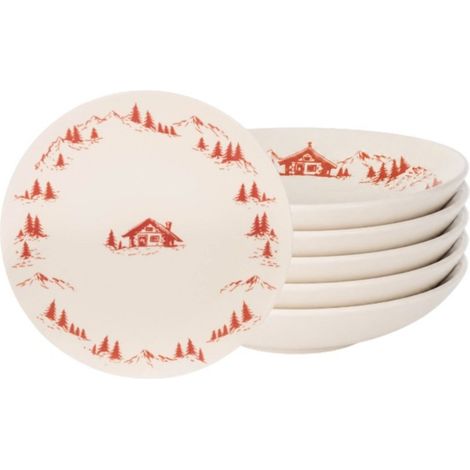 Table Passion - Plat rond Alpages rouge 32cm (1/4)