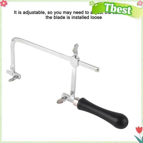 Tbest Arc de scie pour outils à main Tbest Scie à outils à main Arc de scie réglable lunettes horloger Scie plus 12 lames de scie (1/5)