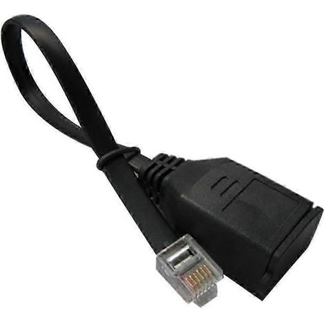 Câble d'extension téléphonique RJ11 6P6C, mâle-femelle avec cache-poussière, compatible avec les accessoires téléphoniques KNS (1/5)