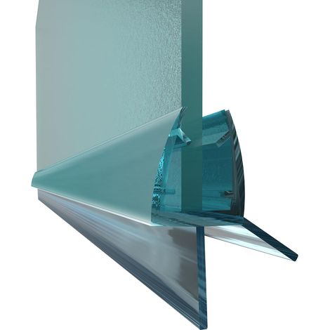 Doppellippen-Duschdichtung – 1 Meter – Lichtdurchlässiges PVC – Verbesserte Abdichtung – Für 5 bis 8 mm Glas – Transparent (1/4)