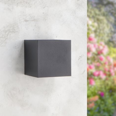 Applique LED Cube Noire 6W IP54 3000K - Ledme - LM6182 (1/5)