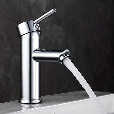 Grifo de baño, grifo de lavabo moderno con diseño de cuerpo de cobre duradero y grifo mezclador de lavabo ajustable en frío y caliente, adecuado para lavabo y lavabo de baño (1/5)