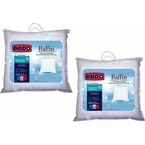 Lot de 2 oreillers DODO Naturel Duvet - 65x65 cm - BAFFIN