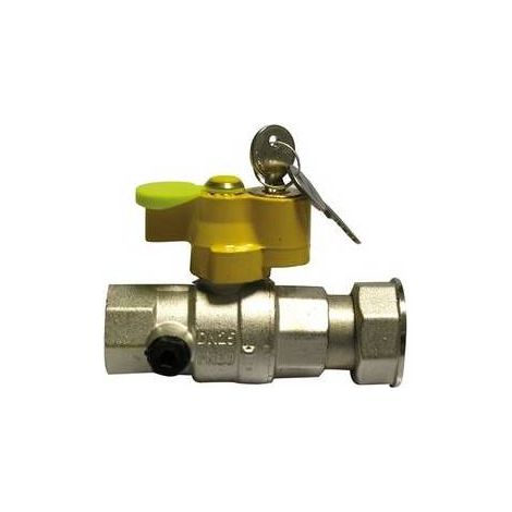 VALVOLA A SFERA GAS F/GIRELLO CON SERRATURA Misura: 1" x 1" 1/4  DN 25