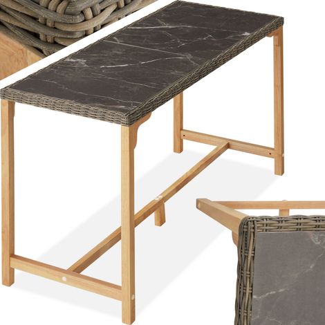 Table de bar en rotin Lovas 161 x 64,5 99,5 cm - (1/5)