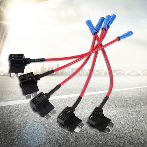 Vente de 5 prises de fusibles automobiles de taille moyenne (1/5)