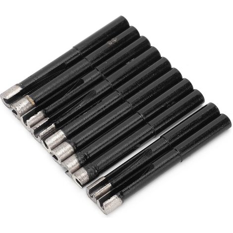 10 Pièces Forets Diamantés pour Carrelage, Céramique, Marbre, Granit - Scie Cloche 8mm
