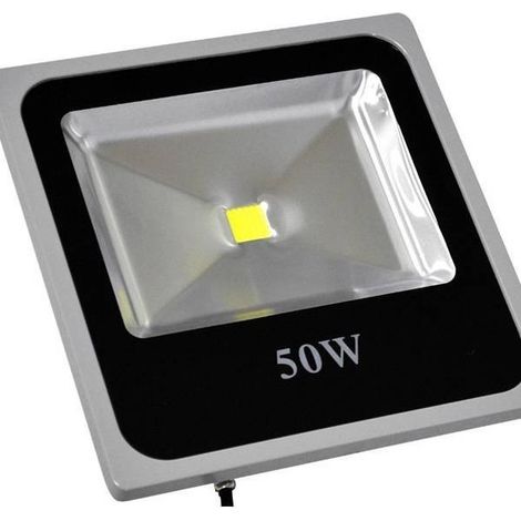 TrAdE Shop Traesio - Faro Led Slim Faretto Luce Calda Alta Luminosita' 10w 20w 30w 50w 80w 100w Ip66 - 50 Watt