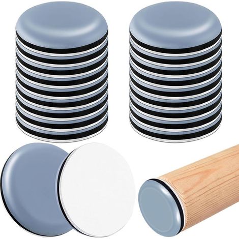 12Pièces Patins en Téflon Autocollants(Ronds) Ø50mm Patins de Meubles Auto-adhésives PTFE Patins Glisseurs pour Meubles pour Protection Efficace de parquet, carrelage, stratifié(Ronds,50mm) (1/5)
