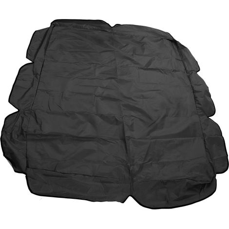 Auvent de balancelle en tissu Oxford 210D argenté, imperméable et résistant aux UV, pour chaise de jardin ou terrasse, 142 x 120 x 18 cm, noir (1/5)