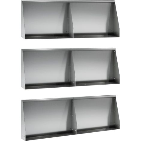 vidaXL Muro de Contención 6 uds. 60 x 12 x 40 cm Acero Galvanizado (1/5)