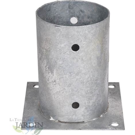 Base para Poste de madera redondo 10 cm  Anclaje Galvanizado Suelo para Postes  Soporte para Poste de Madera redondo