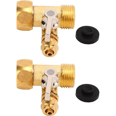 2 robinets à boisseau sphérique 1/4 pouce avec joint d'étanchéité, pièces de rechange pour purificateur d'eau, accessoires de robinetterie en laiton (1/5)