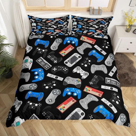 Bettwäsche-Set 135x200 cm mit Gamepad-Motiv für Jugendliche, 2-teilig