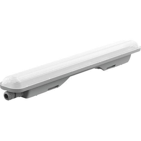 Müller-Licht Aquaprofi 60 Luminaire étanche pour pièces humides LED LED 18 W blanc neutre gris (mat), blanc