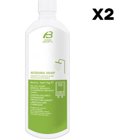 Anticorrosivo Antincrostante Acqua Brevetti AcquaSIL 20/40 Bottiglia 1 KG - PC002 - 2 Pezzi
