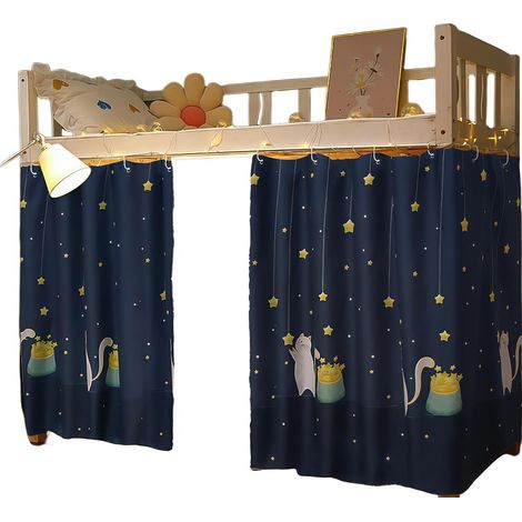 Bunk Bed Curtains Dustproof Thickened Fabric Dorm Student Bedroom Curtains Blackout for Bed Cabin Mosquito Net Polyester Mezzanine Anti-UV Child (1/5)
