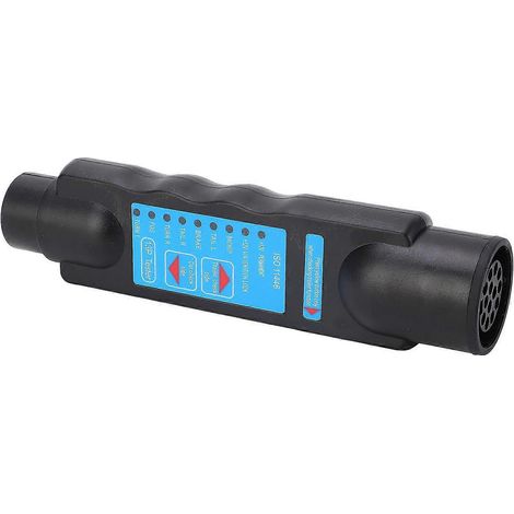 13-poliger Anhängerstecker-Tester 12V Auto-Anhänger-Verkabelungs-Schaltkreistester Diagnosegerät mit LED-Anzeige