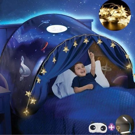 Dream Tents pour enfants Tente de Lit Tente de camping extérieure pour tente pliable + 20pcs étoiles LED Chaîne de Lumières (1/4)