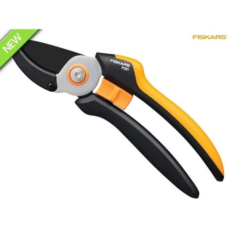 Heavy-Duty Solid Anvil Pruning Shears (P361) with 20mm Cutting Capacity and FiberComp Handle by Fiskars
