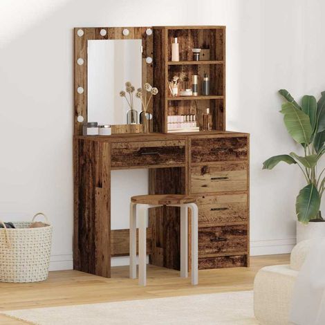 Schminktisch 2 pcs Braun 50 x 41 x 135 cm Holzwerkstoff