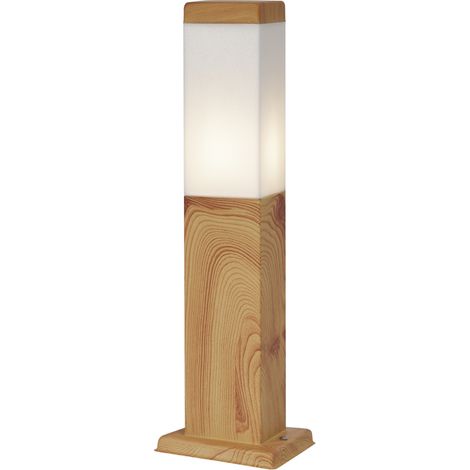 Modern Outdoor Floor Lamp Steel with Wood Print 45cm IP44 - Malois (1/5)