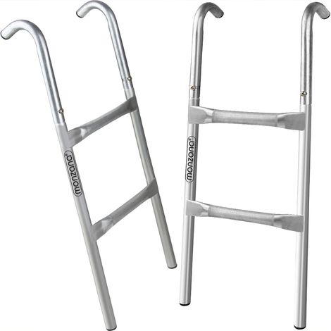 Monzana Trampoline Ladder 61.5 / 76/90/110 cm 2-3 Steps UV-resistant, Flexible Installation Safety Ladder Access Ladder  76cm -2 Metallstufen (de)