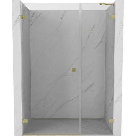 Mexen Lunar-B porte de douche battante gauche 115 cm, transparent, or brossé - 832S-115-050-55-00-L (1/5)