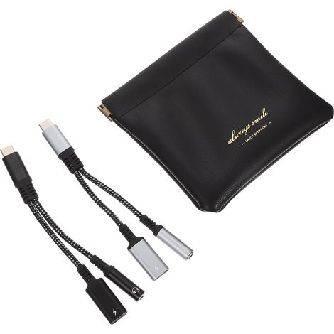 Adaptateur USB-c pour Écoute Audio et Charge Simultanée vers Prise Casque 3,5 Mm Matériau Nylon et Alliage D'aluminium, Portable Compatible Téléphones et Tablettes (1/5)