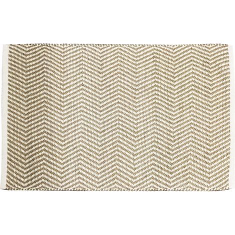 Tapis déco à franges en jute 60x90cm (1/3)
