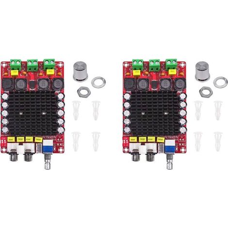 Adecuado para dos placas amplificadoras digitales de alta potencia XH-M510 TDA7498, amplificadores para automóviles de 2x100W, 14-34V