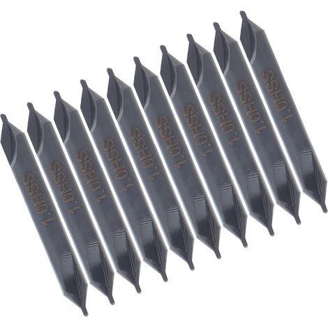10 forets de centrage HSS type A pour filières en acier inoxydable, positionnement hélicoïdal, 1 mm (1/5)