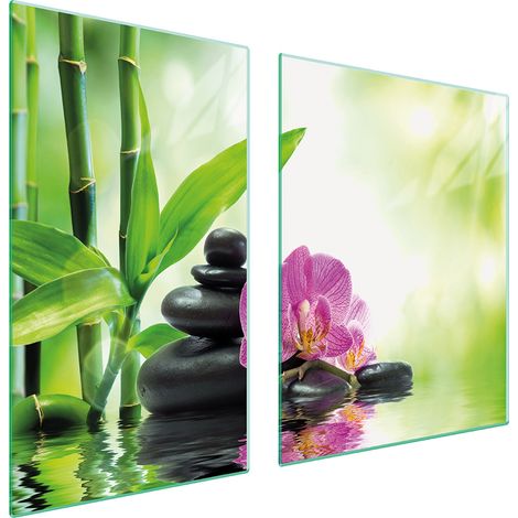 Glasplatte und Schneidebrett 100x52 Orchidee (1/5)