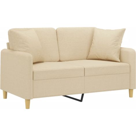 Maison Exclusive - Divano a 2 Posti con Cuscini Crema 120 cm in Tessuto