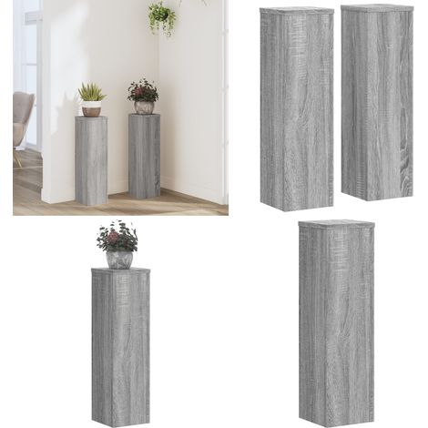 vidaXL Pflanzenständer 2 Stk. Grau Sonoma 17x17x60 cm Holzwerkstoff (1/5)