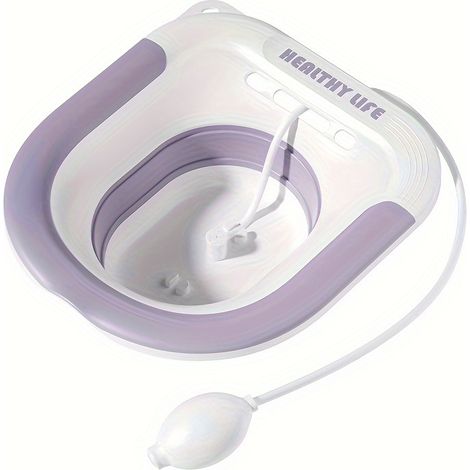 Bain de siège, bain de siège hémorroïde, bain de siège de siège de toilette, soins post-partum, pliable (1/5)