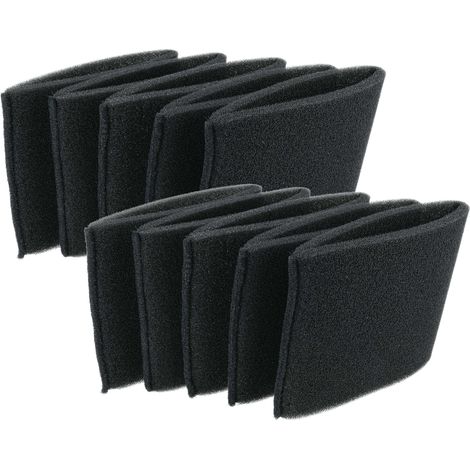 vhbw 10x filtro compatibile con Einhell aspirapolvere - Filtro in spugna nero