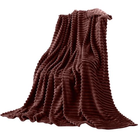 Couverture Jetable - 100 x 70 cm - Velours Corail - Pour Canapé Lit ou Extérieur - 1 Pièce