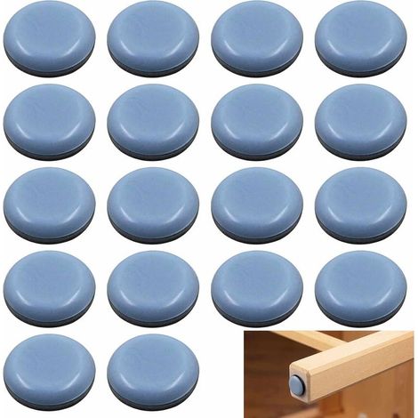 Patins pour Meubles Téflon Auto-adhésifs Furniture Glides Patins de Meubles - Patin Glisseur pour Chaise, Table, Fauteuil, 25MM Rond Curseurs, Patins Glisseurs pour Meubles Auto-adhésifs (1/5)