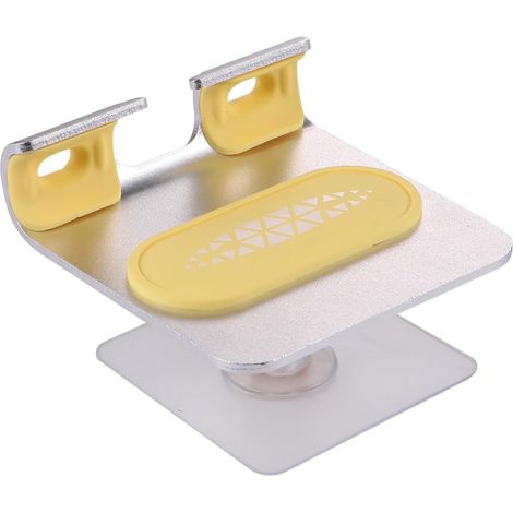 Support Mural pour Téléphone en Métal et Silicone, Base Réglable à 20 Degrés, Compatible 4 à 12 Pouces, Cuisine et Regarder des Films (1/5)