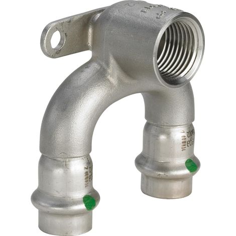 Viega Rosone doppio Sanpress Inox, d1 15, Rp 1/2, d2 15 acciaio inossidabile Modello 2325.7, 693718