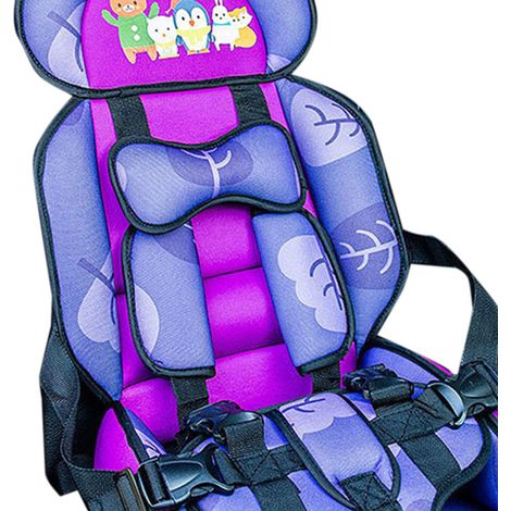 Siège bébé portable en voiture, coussin de sécurité respirant, matelas d'assise pour enfants de moins de 12 ans, motif feuilles et ours. (1/4)