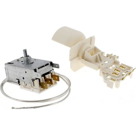 THERMOSTAT + SUPPORT INVENSY POUR REFRIGERATEUR INDESIT - 484000008564