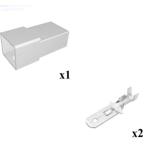 Kit Connettore Series 250 Faston 6,3 Femmina 2 Vie
