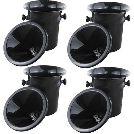 4x Crachoir à vin en plastique noir - Taille standard avec entonnoir noir et seau à champagne (1/5)