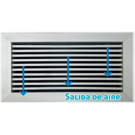 Rejilla lineal inclinación 0º plata para aire acondicionado  200x75mm  200x75mm (1/5)