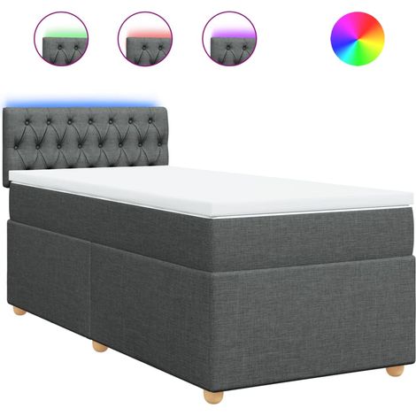 Maison Exclusive - Boxspringbett mit Matratze Dunkelgrau 100x200